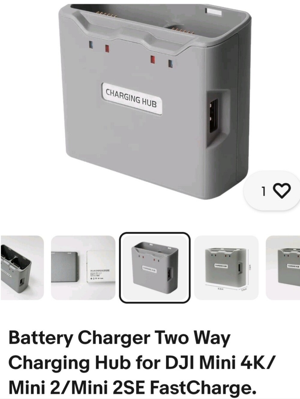 2 Way CHARGING HUB FOR MINI 4K/MINI 2 SERIES/ MAVIC MINT Drone Battery Charger